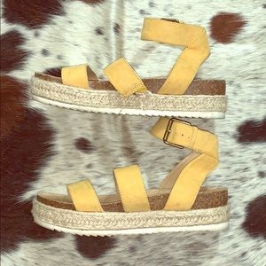 Yellow Platform Espadrilles